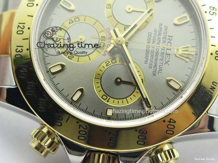 0405 Colorful Daytona SS YG 116523 JF Best Edition Gray Dial On SS YG Bracelet A 3897